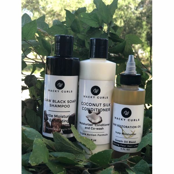 HAIR RESTORATIONOIL SHAMPOO/CONDITIONER TRIO/ 8OZ/4OZ