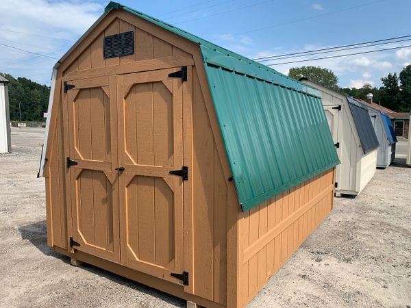 8 x 12 Wall Barn Cedar / Ivy Green