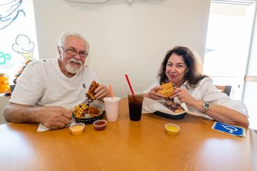 customers dining at the Shack