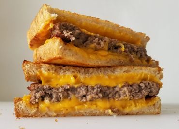 Patty Melt hamburger sandwich