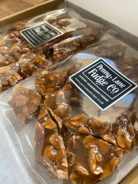 Traditional Handmade Peanut Brittle as a Letterbox Gift, (Vegan)