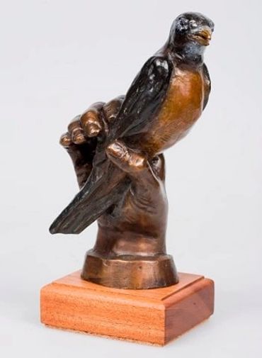  "Bird in the Hand" by Serena Bates
8" x 4" x 4"