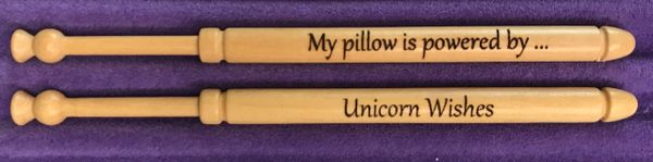 'My pillow is powered by ... Unicorn Wishes' Bobbin