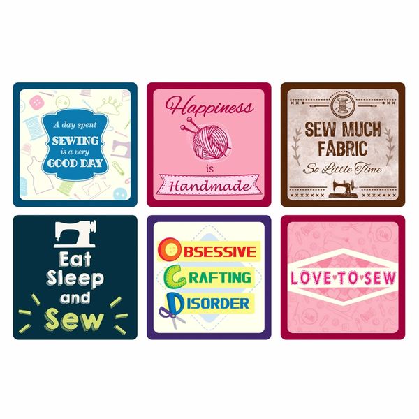 Sewing Themed Wooden Coasters