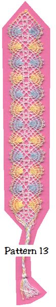 Harlequin Bobbin Lace Patterns - Bookmarks