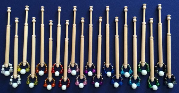 10 Pairs of Spangled Midland Birch Bobbins