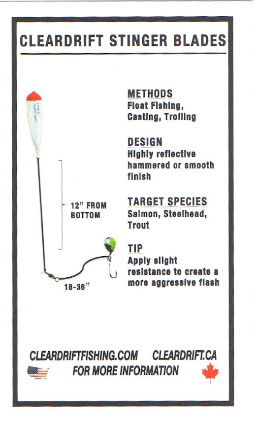 Stinger Blades: Silver – Cleardrift Tackle Shop