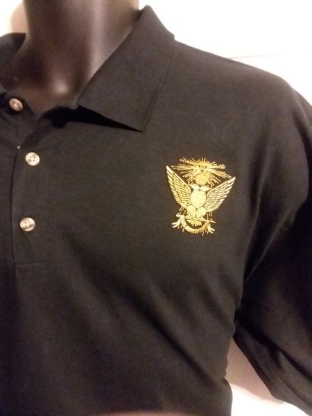 32nd Degree Embroidered Masonic Mens Polo Shirt