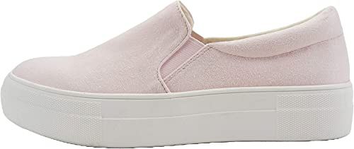 Women's Slip On Platform Fashion Cushion Foam Sneakers, Baby Pink