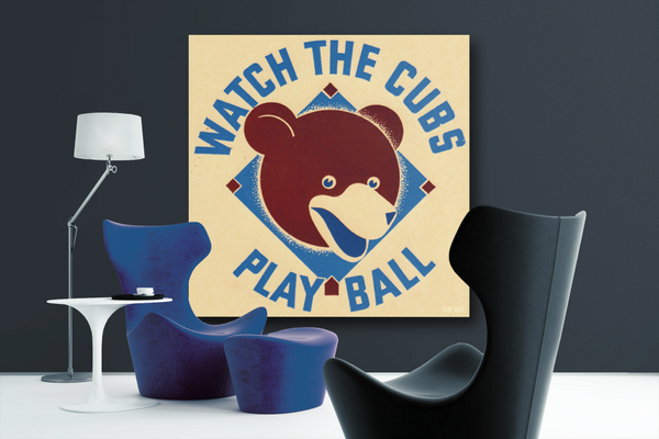 Play Ball! Cubs Baseball Mascot - Chicago Cubs - Sticker