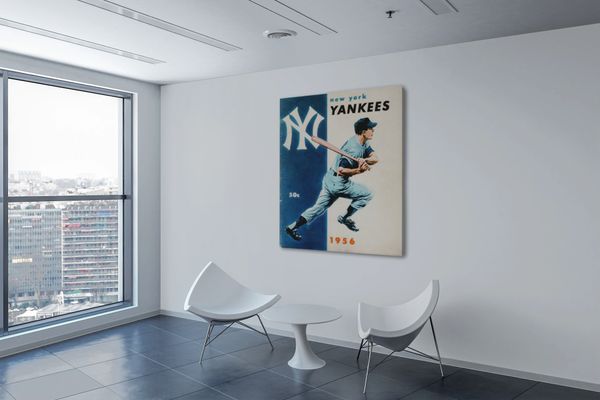 1956 New York Yankees Vintage Baseball Wall Art - Row One Brand