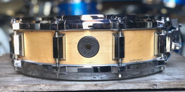 Solid Johnny Craviotto Natural Maple 4x" Hard to Find Snare Drum   EXC  Condition