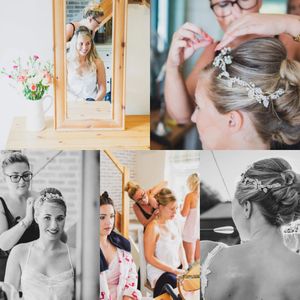 wedding hair specialist - Leanne in action
