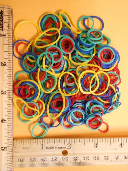 mix color small color rubber band pony tail holder braid hair scrunchies girl bracelet cheerleader Size 1/2 inch diameter