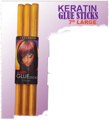 eve fusion keratin glue stick Keratin 7" inch glue stick coffee brown clear for hair extensions sell by 1each individual stick