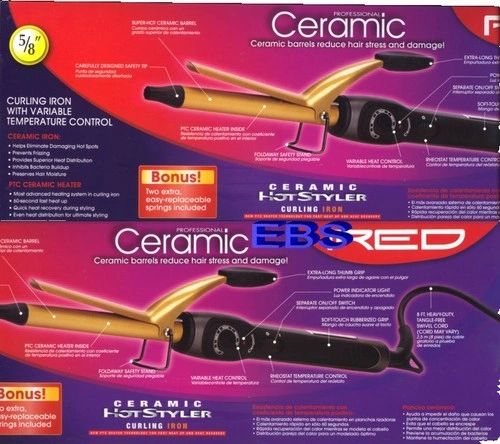 ceramic hot styler curling iron by red by kiss size 5 / 8 " inch round