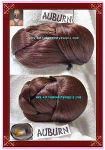 Auburn color hair dome (sell by 1 pc) piece bun chignon wiglet clamp fasion pony tail pre-styled Ballet PAGEANT updo hairdo Dance Size 5" 1/2 x 4 " 1/2 x 2" 3/8 high
