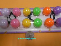 Tie Jumbo Beads Hair Knocker Girl Scrunchie Balls Ponytail Holder