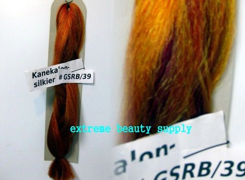 SILKIER silky color # GSRB / 39 LIGHT FIREY RED Afrelle kanekalon synthetic braid hair dreadlock dread lock doll reroot paty COSTUME crown stage play