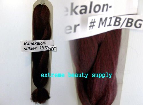 SILKIER silky color # OFF BLACK FROST 1B / BURGUNDY Afrelle kanekalon synthetic braid hair dreadlock dread lock doll reroot paty COSTUME crown stage play