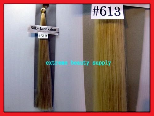 straight silky color 613 BLEACH BLOND 100% kanekalon synthetic braid hair dreadlock dread lock doll reroot paty COSTUME crown stage play
