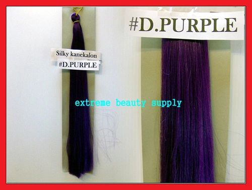 Straight Silky Color Dark Purple 100 Kanekalon Synthetic Braid H
