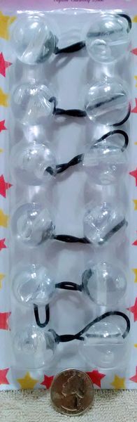 clear ELASTIC TIE JUMBO BEADS HAIR KNOCKER GIRL SCRUNCHIE BALLS PONYTAIL HOLDER