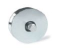 100mm wheel 1 bearing (Half Round Groove)