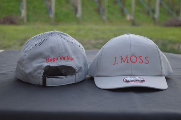 J. Moss Grey Embroidery Golf Cap