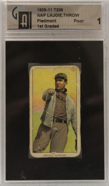 Nap LaJoie, Throwing - 1909-11 T206 - Graded 1