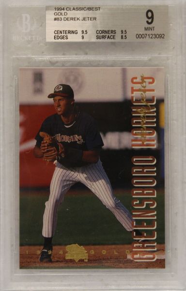 1994 Derek Jeter - #83 Greensboro Hornets - Graded 9 (0007123092)