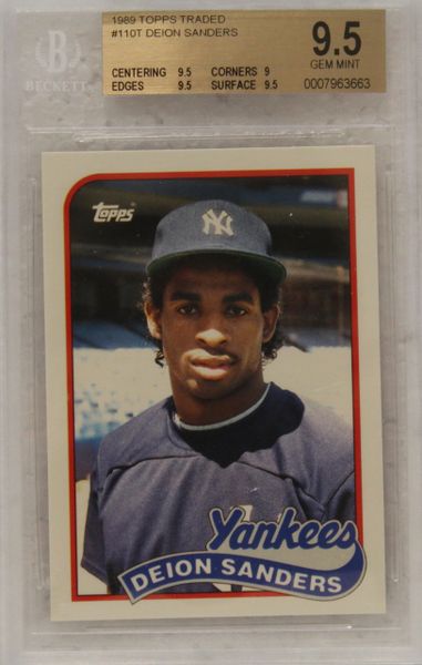 1989 TOPPS Deion Sanders - Yankees - Graded 9.5 (007963663)