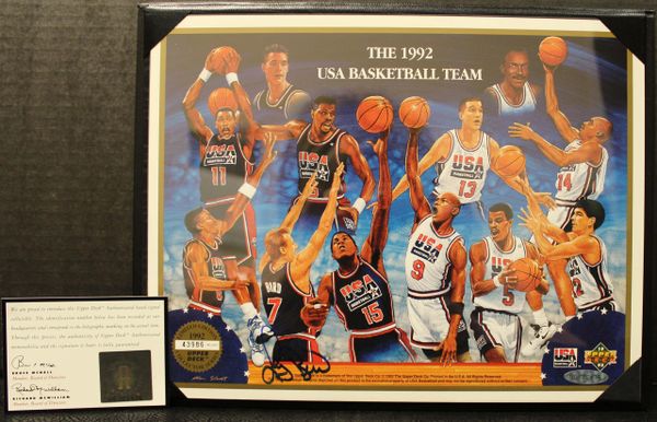 Larry Bird Autographed 1992 USA Basketball Team