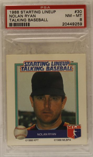 Nolan Ryan - 1988 Starting Lineup Talking Baseball - #30 - PSA Graded 8