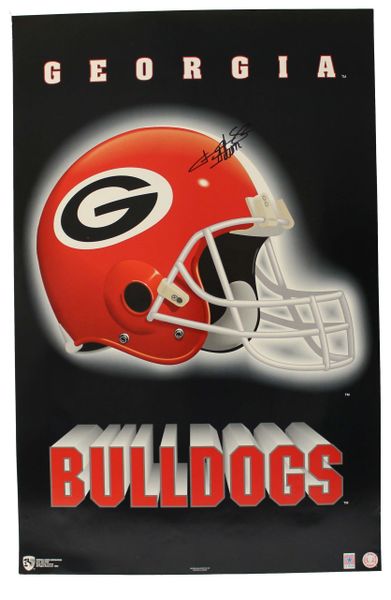Fred Gibson Autographed University of Georgia Bulldogs Poster
