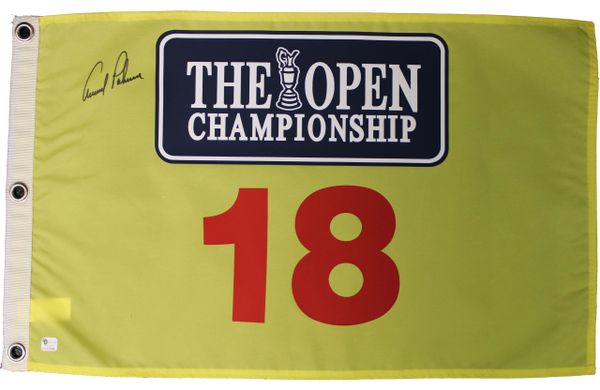 Arnold Palmer Signed ' The Open Championship' Pin Flag - GAI Authenticated #GV312488