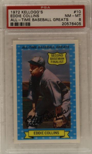 Eddie Collins - All Time Baseball Greats - 1972 Kellogg's - PSA #10 Graded 8