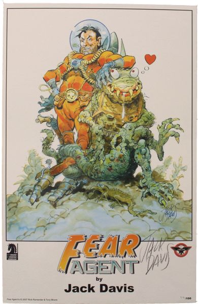 2007 Dark Horse Comics 'Fear Agent' Jack Davis Print - Autographed By Jack Davis