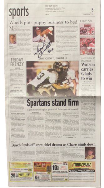 Isaiah Crowell Autographed Athens Banner-Herald – October 15, 2011