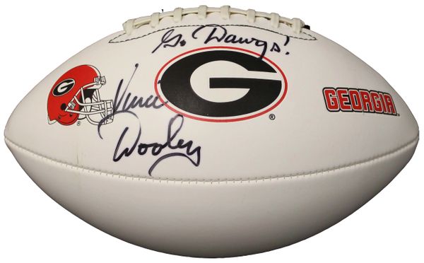 Vince Dooley University Of Georgia Bulldogs Autographed Baden College Collector Series