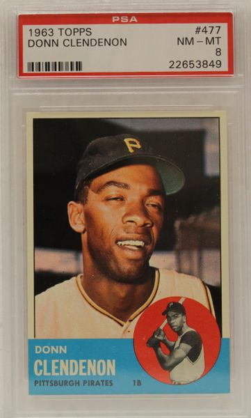 Donn Clendenon - 1963 Topps - PSA graded 8