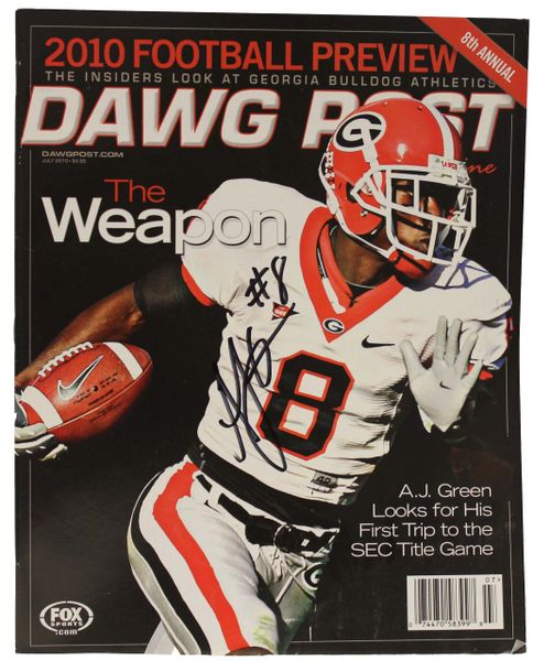 2010 A. J. Green Autographed Dawg Post