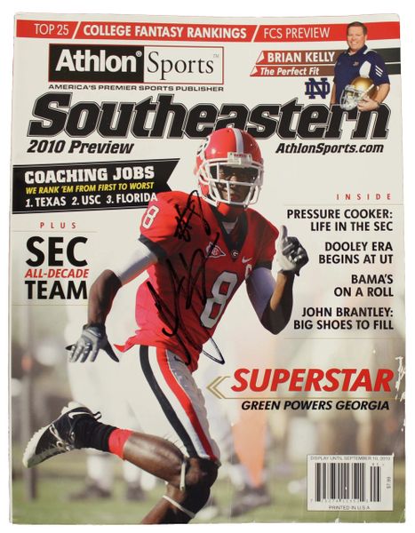 2010 A.J. Green Autographed Southeastern Football Magazine, Volume 44