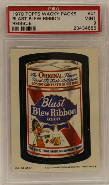 Blast Blew Ribbon - 1979 Topps Wacky Packs - PSA graded 9 (23434686)