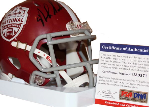 Nick Saban Autographed Alabama 2012 Championship Mini Helmet - PSA Authenticated # U30571