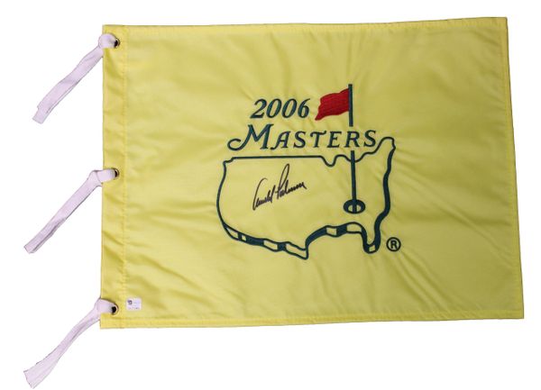 Arnold Palmer Signed 2006 Masters Pin Flag - GAI Authenticated #GV312469