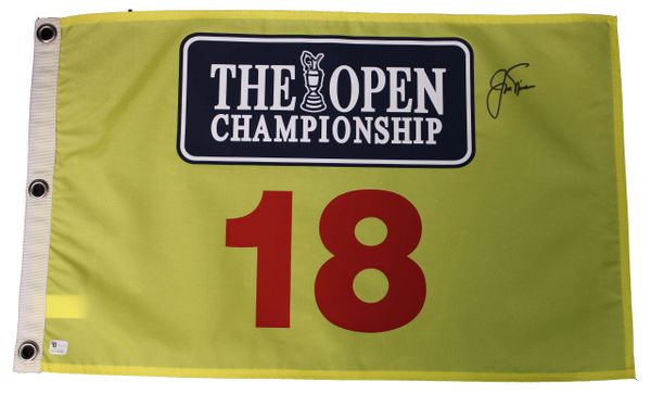 Jack Nicklaus Signed ' The Open Championship' Pin Flag - GAI Authenticated #GV314105