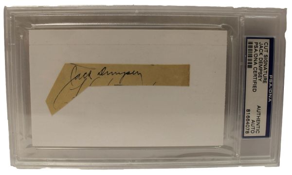 Jack Dempsey Cut Signature - PSA/DNA Authenticated 81664078