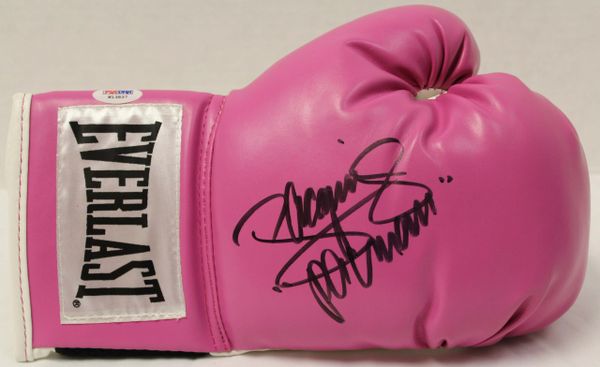 Manny Pacquiao Autographed Pink Everlast Boxing Glove PSA/DNA Certified - W13837