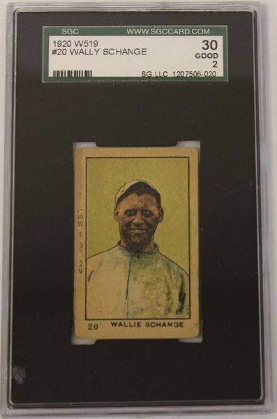 1920 W519 Wally Schange SGC Authenticated # 1207506-020